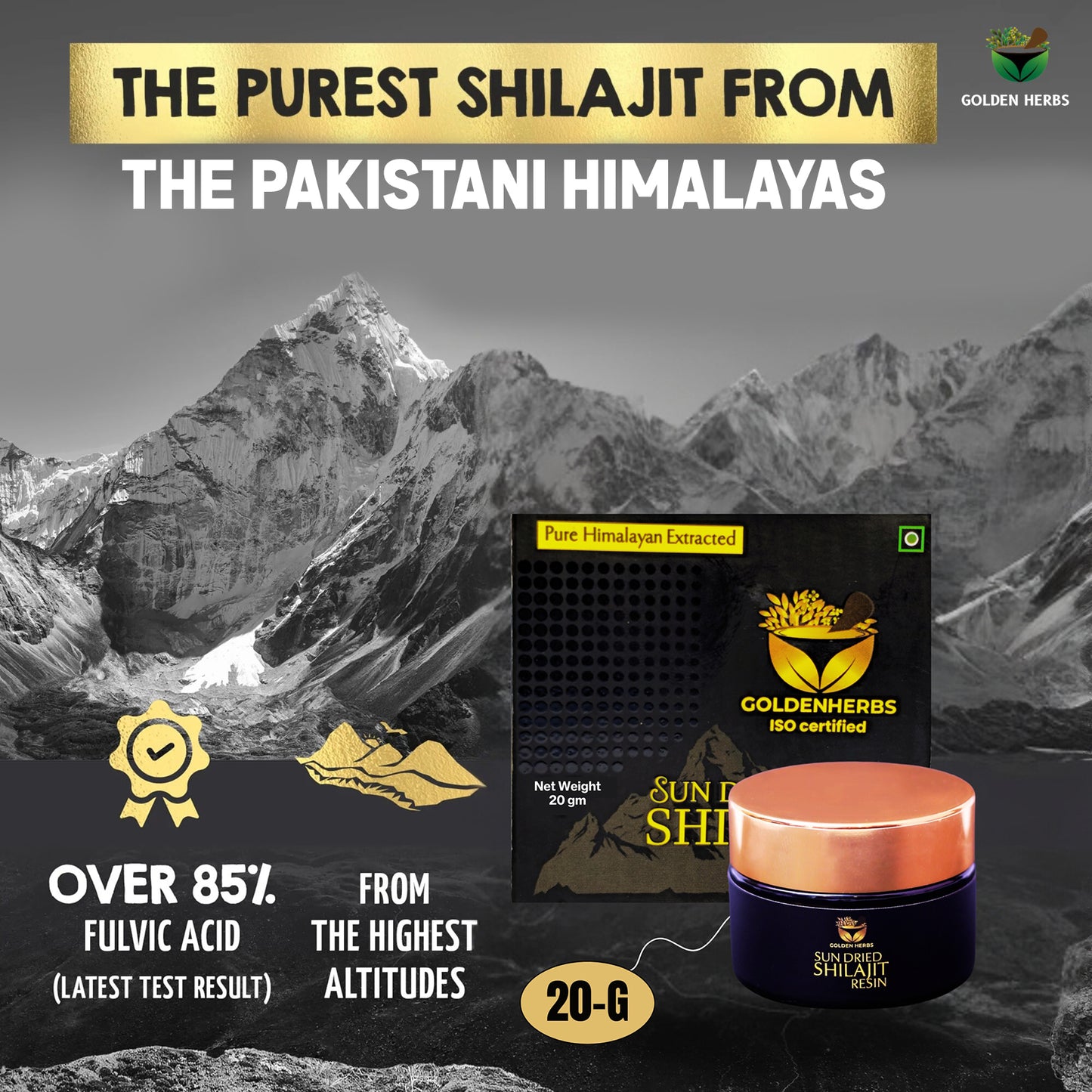 Organic 100% Pure Himalayan Sun Dry Shilajit Soft Resin Extremely Potent Fulvic Acid