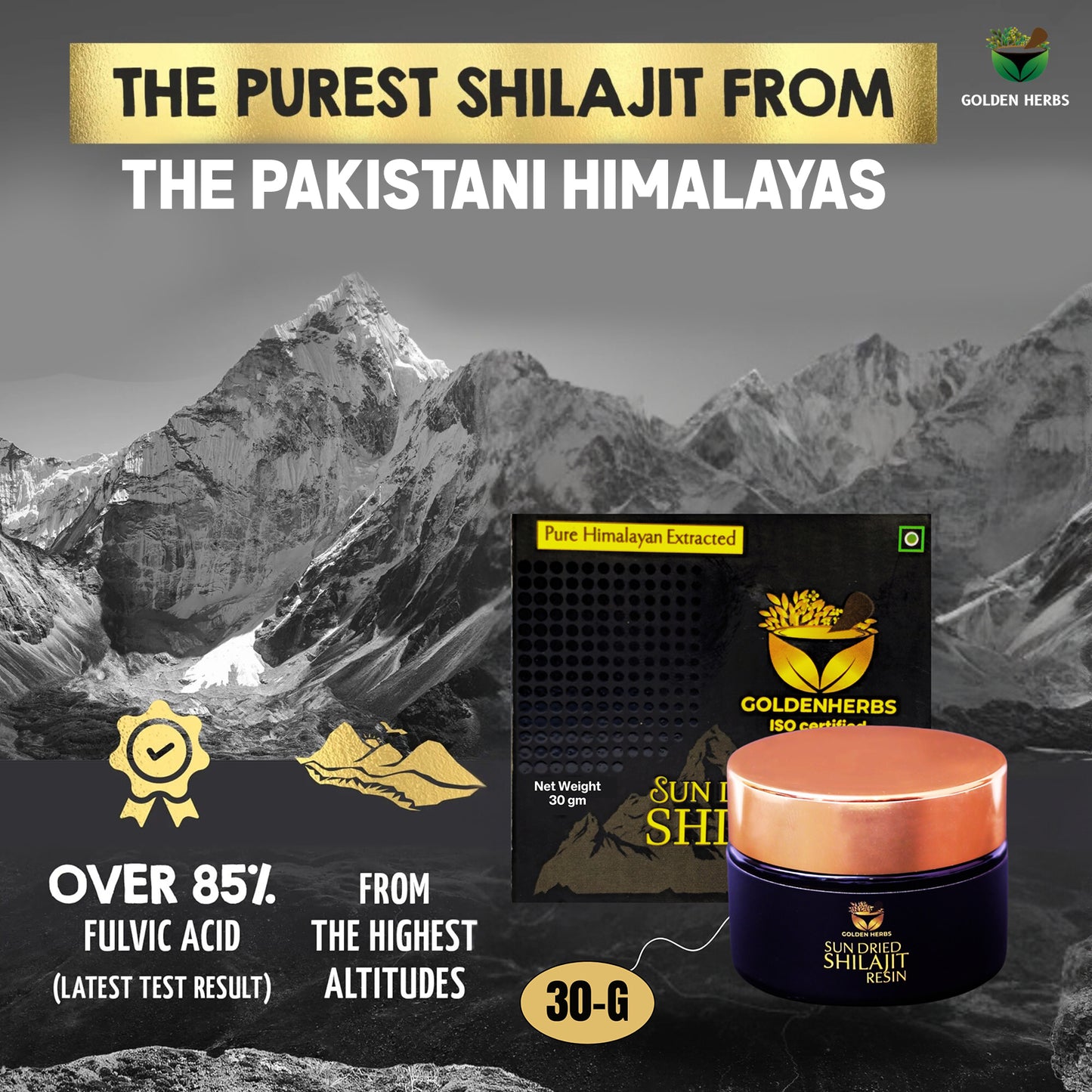 Organic 100% Pure Himalayan Sun Dry Shilajit Soft Resin Extremely Potent Fulvic Acid