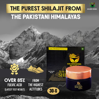 Organic 100% Pure Himalayan Sun Dry Shilajit Soft Resin Extremely Potent Fulvic Acid